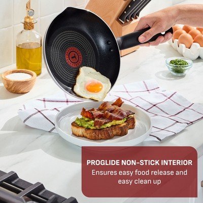 T-fal 2pc Frying Pan Set, Simply Cook Nonstick Cookware Black