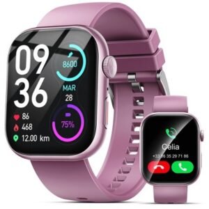 Smart Watch for Men Women, 2.01" HD Touchsreen, Bluetooth Calling, IP68 Water-Resistance,