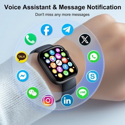 Smart Watch for Men Women, 2.01" HD Touchsreen, Bluetooth Calling, IP68 Water-Resistance,