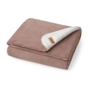 Bearpaw 50' x 70' Reversible Faux Fur Throw Blanket Taupe Brown