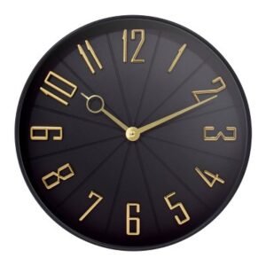 12' Modern Dial with Raised Number Wall Clock Gold - Westclox
